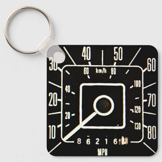 1970年代のトラッククラシック速度計 キーホルダー (正面)