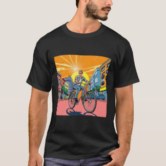 1970年代のビンテージ風コミックブックイラストがデザインされた Tシャツ