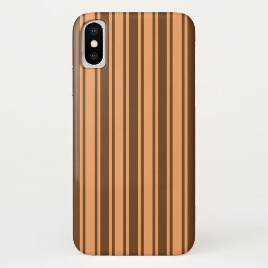 1970年代のレトロなブラウンキャンディストライプー Case-Mate iPhoneケース (裏面)