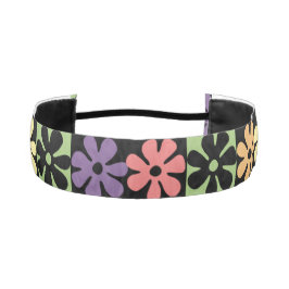 1970年代のレトロデイジー数々のカラーのヘッドバンド アスレチックヘッドバンド