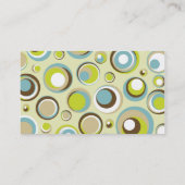 1970年代のレトロ円パターンプリント名刺 名刺 (裏面)