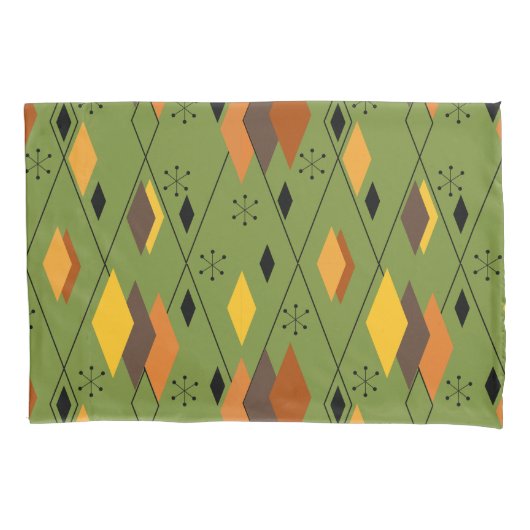 1970年代の原子ダイヤモンド 枕カバー (正面)