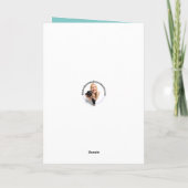 1970年代の女性のためのメリークリスマスヴィンテージ シーズンカード (裏面)