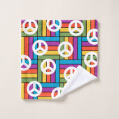 1970年代の平和 バスタオルセット (ウォッシュタオル)