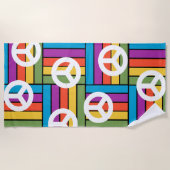 1970年代の平和 ビーチタオル (正面)