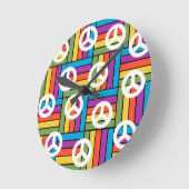 1970年代の平和 ラウンド壁時計 (傾斜)