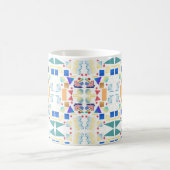 1970年代の幾何モダンヴィンテージ模様 コーヒーマグカップ (中央)