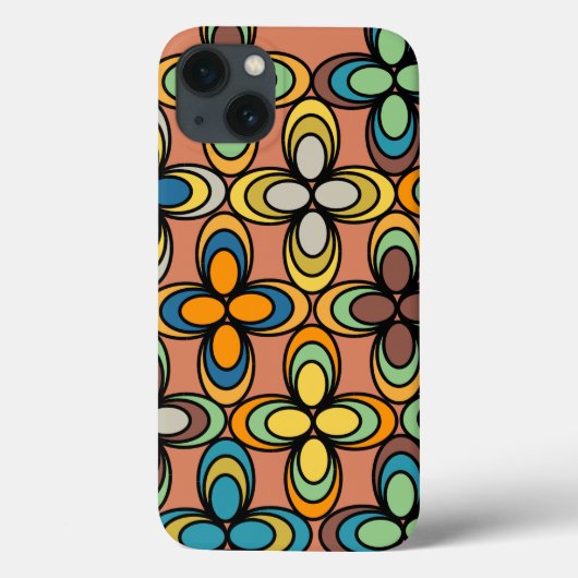 1970年代の楕円形の花 Case-Mate iPhoneケース (裏面)