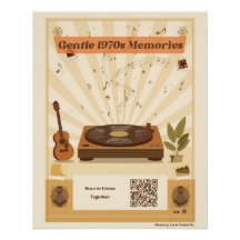 1970年代の記憶ケア音楽ポスター 認知症 アルツハイマー