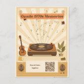 1970年代の音楽プレイリスト　認知症のためのポストカード ポストカード (正面)