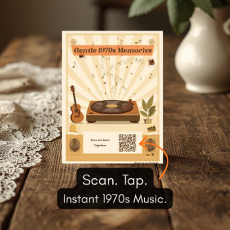 1970年代の音楽プレイリスト　認知症のためのポストカード ポストカード