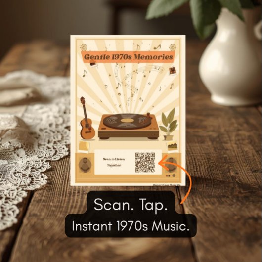 1970年代の音楽プレイリスト　認知症のためのポストカード ポストカード