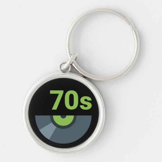 1970年代の70年代ロックレコード音楽 キーホルダー (正面)
