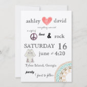 1970年代をテーマにした結婚式招待状 招待状 (正面)