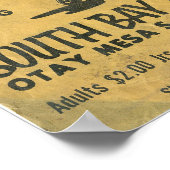 1970年代オートバイ南ベイスピードウェイのレースポスター ポスター (角)