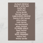 1970年代キャニオン・ロック・ボホ結婚ズ プログラム (裏面)