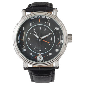 1970年代クラシックカー風クロック付ゲージウォッチ 腕時計