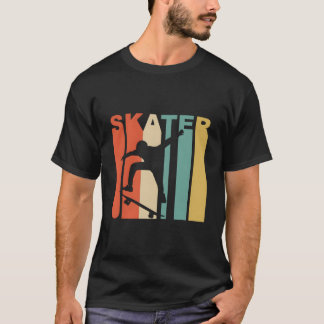 1970年代スタイルのスケーター スケートボーダー スケートボーディング Tシャツ