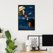 1970年代ソ連航空旅行ポスター 欧州からアジアへ ポスター (ホームオフィス)