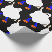 1970年代ディスコのハロウィーン幽霊グルービー ラッピングペーパー (角)