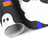 1970年代ディスコのハロウィーン幽霊グルービー ラッピングペーパー (ロールコーナー)