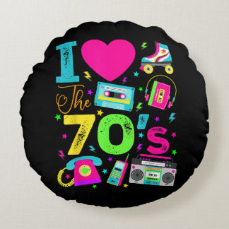 1970年代ビンテージスタイル レトロパーティー ラウンドクッション