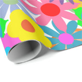 1970年代フラワーパワー ラッピングペーパー (ロールコーナー)