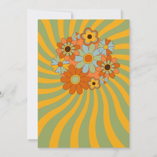 1970年代レトロピンクガールズサードバースデー 招待状 (裏面)