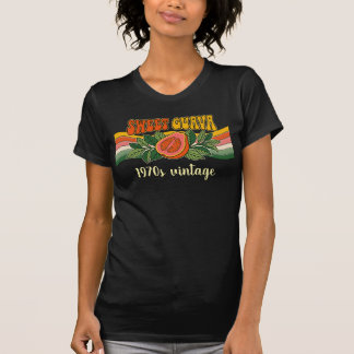 1970年代レトロポップアート植物柄スウェット ヴィンテージF Tシャツ