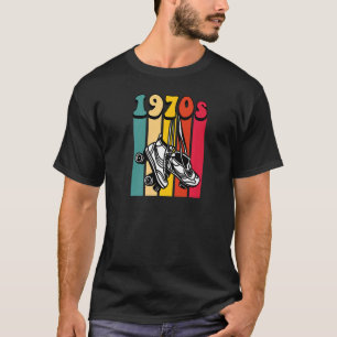 1970年代レトロヴィンテージスタイルヒッピーDISCOローラースカート Tシャツ