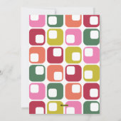 1970年代レトロ平和メッセージピンク写真 シーズンカード (裏面)