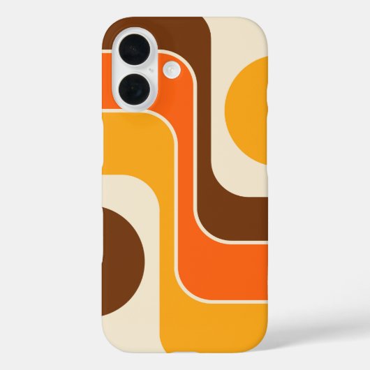 1970年代レトロ風幾何学デザイン Case-Mate iPhoneケース (裏面)