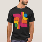 1970年代レトロ風幾何学デザイン Tシャツ (正面)