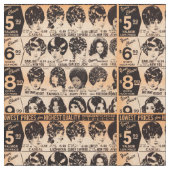 1970年代初期のかつら広告 ファブリック (クローズアップ)