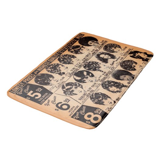 1970年代初期のウィッグ広告 バスマット (アングル)