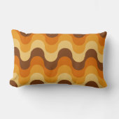 1970年代半モダンば波のパターンストライプ ランバークッション (正面)