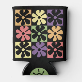 1970年代数々の色レトロデイジー 缶クーラー