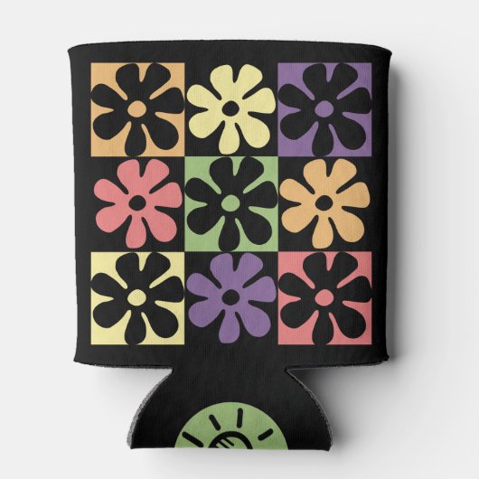 1970年代数々の色レトロデイジー 缶クーラー (裏面)