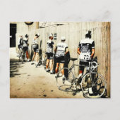 1970年代 ヴィンテージ ツール・ド・フランス 自転車選手の小休憩所 ポストカード (正面)