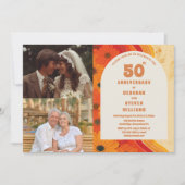 1970年代 結婚50周年 2枚の写真 招待状 (正面)