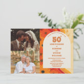 1970年代 結婚50周年 2枚の写真 招待状 (スタンド正面)