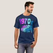 1970年代 70年代 ディスコ風 ローラー スケート ダービー Tシャツ (正面フル)