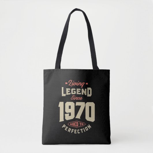 1970年以来の伝説の誕生日ギフト トートバッグ (正面)