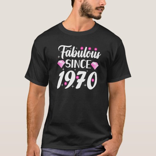 1970年以来の素晴らしい誕生日女の子52nd誕生日ボー tシャツ (正面)