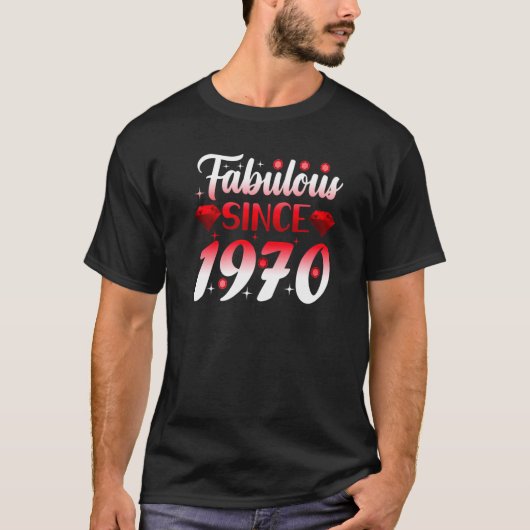 1970年以来の素晴らしい誕生日女の子52nd誕生日ボー tシャツ (正面)