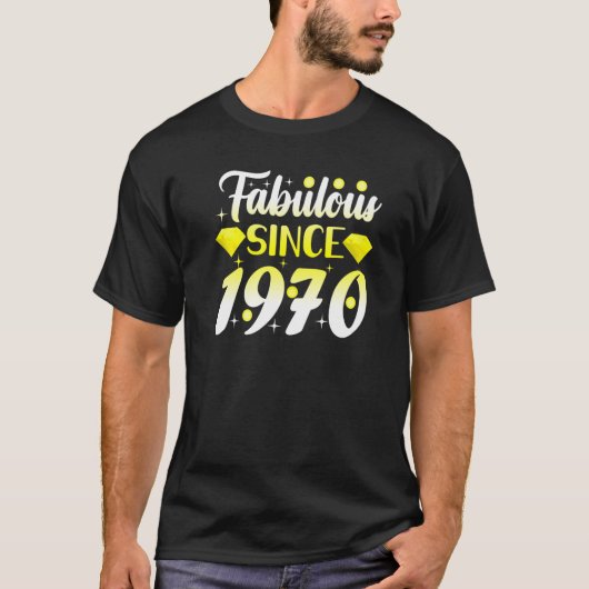 1970年以来の素晴らしい誕生日女の子52nd誕生日ボー tシャツ (正面)