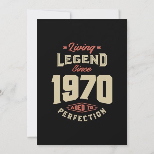 1970年伝説の誕生日ギフト 招待状 (正面)