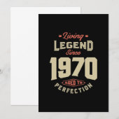 1970年伝説の誕生日ギフト 招待状 (正面/裏面)