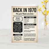 1970年生まれのバースデーカード カード (黄色い花)
