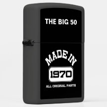1970年生まれのビッグ50バースデーZIPPOライター